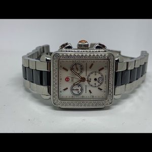 Michele deco ladies steel diamond ladies watch.